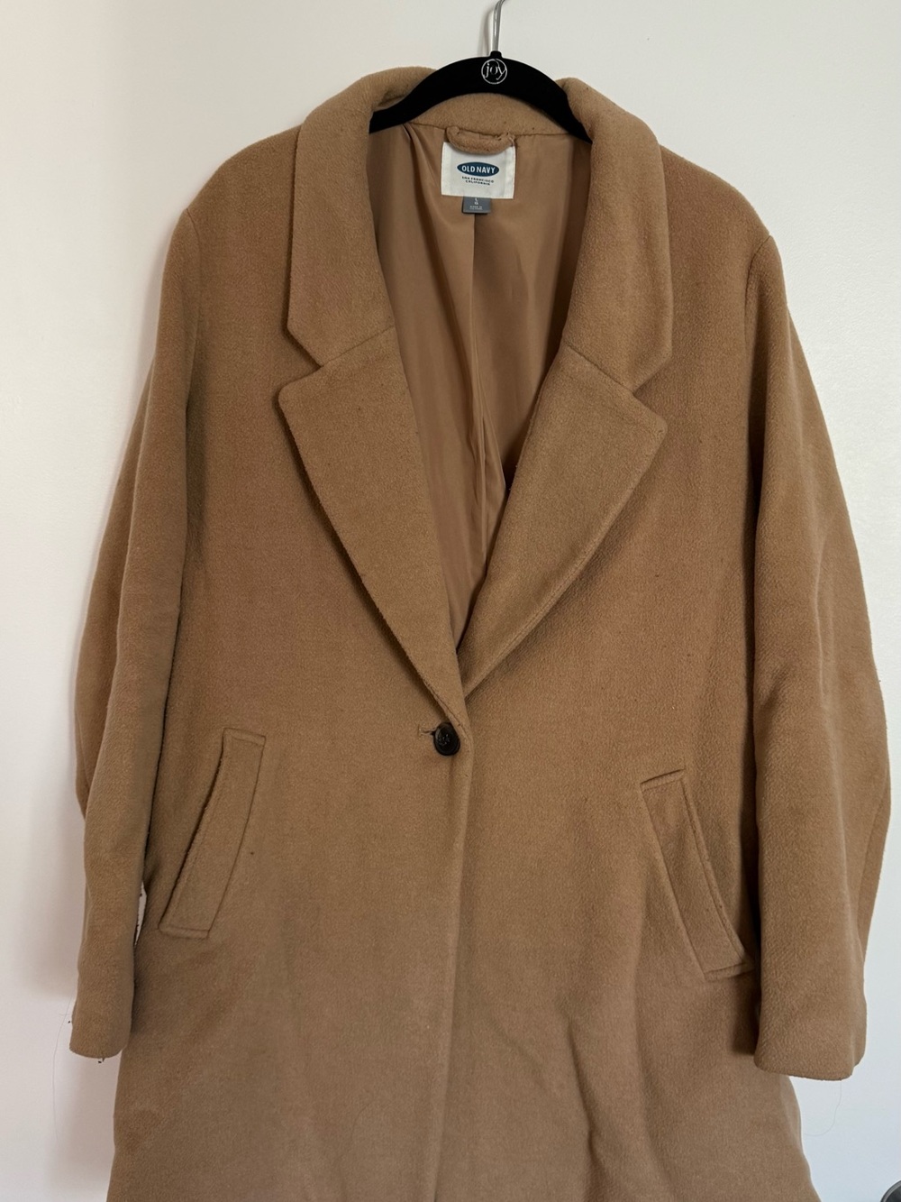 🧥 Old Navy Camel Single-Button Pea Coat